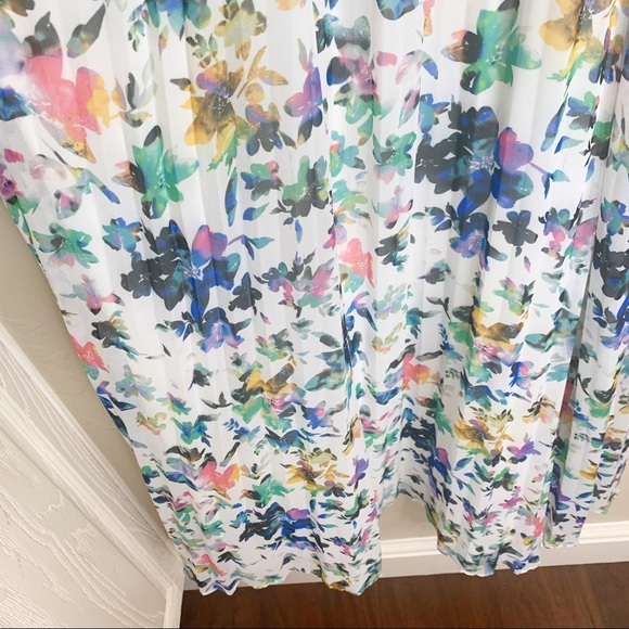 LIKELY Floral Chiffon Pleated Midi Halter Dress - Picture 4 of 10